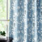 Fmfunctex Cortinas opacas florales azules para dormitorio, cortinas con ojales de caída para sala de estar, paneles de cortina de ventana con aislamiento térmico para guardería, 2 paneles, blanco