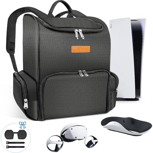 FPVtosky Backpack for PS5 & PSVR2, 2-IN-1 Large Travel Bag for Playstation VR2 & PS 5, Protective Storage Carrying Case Compatible with Playstation 5 & PS VR2 Gaming Accessories