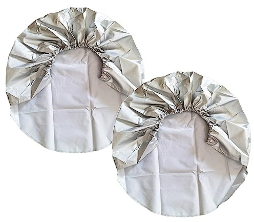 Radschutzhülle, 2 Stück 27-29 Universal Wheel Tire Bag Schutzkappe, wasserdicht Reifenabdeckungen, passend für Anhänger, Wohnmobil, SUV, LKW (Silber*2)