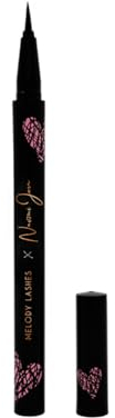 Melody Lashes x Naomi Jon hochpigmentierter Liquid-Eyeliner in tiefschwarz mit einer ultra-feinen präzisen Spitze für eine einfache und mühelose Anwendung (Black Liner)