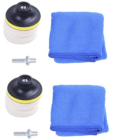 Janasiba 16 STÜCK 3 75mm Filz Polierscheibe Windschutzscheibe Kratzerreparatur Glas Polier Kit