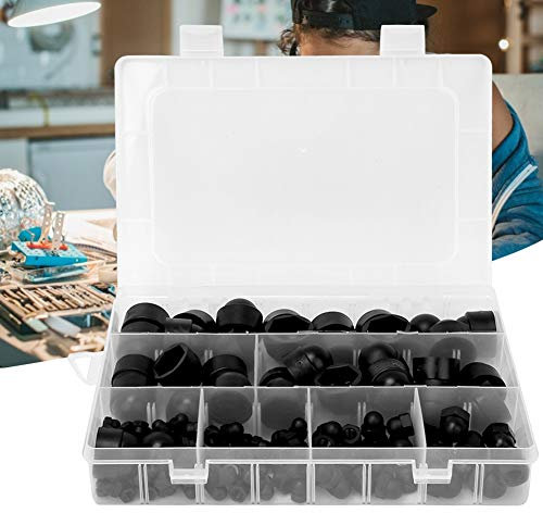 145 Stück Nylon-Kunststoff-Sechskantmuttern-Abdeckungsschrauben Schutzkappe M4 M5 M6 M8 M10 M12 Hardware-Befestigungselemente Nylon-Kunststoff-Sechskantmuttern Kappe