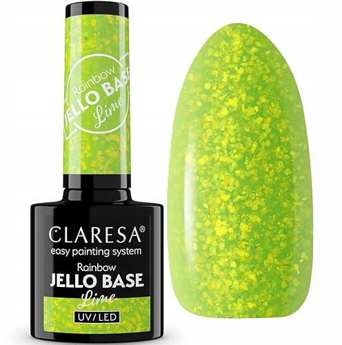 Claresa Rainbow Jello Base 2-en-1 Hybride Vernis Lime Citron vert 5g
