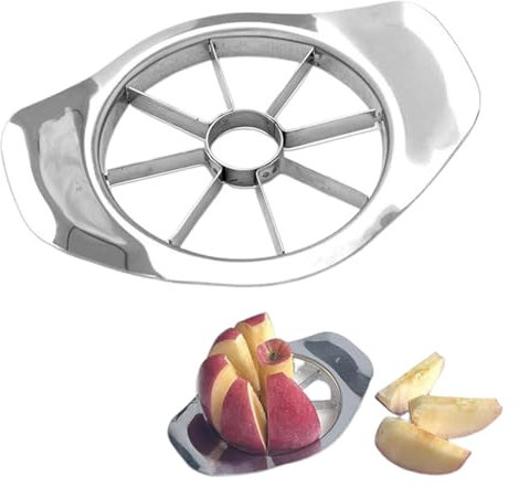 UEAVOID 1 piezas acero inoxidable,cortadora manzana y peras,descorazonador,Apto lavavajillas,Stabil Und Dauerhaft,15 * 11cm,304 Edelstahl,Apfelentkerner,Obstschneider,Runden Früchte