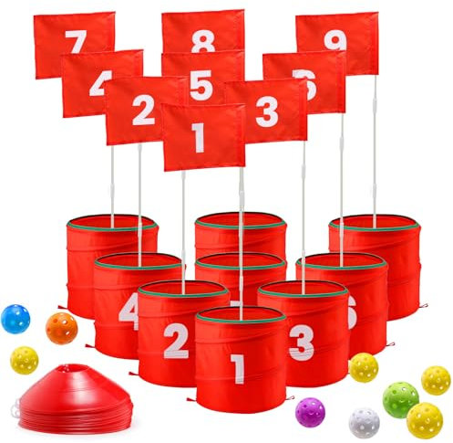 A11N SPORTS Backyard Golf Game, Portable 9 Hole Yard Chipping Set