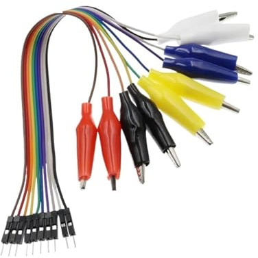 LLBZBJLXWE 20MM 30MM 10Pin Double-end Clips Jump Wire Male Female Clip Test Lead Jumper Wire Line Cable DIY Connection(Male Head 2CM)