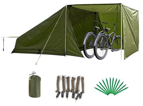 YSMSMZJK Fahrradgarage mit Abnehmbarem Schattentuch Motorrad Zelt Geeignet für Camping und Radfahren Geräteschuppen Klein Fahrradunterstand