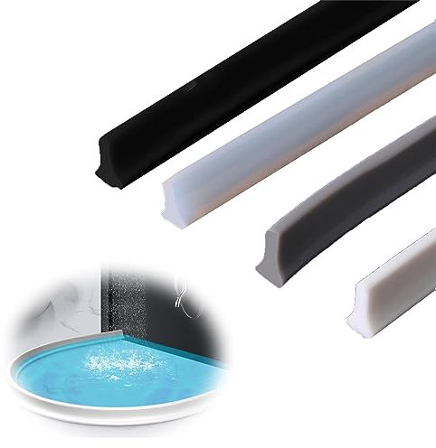 Bande adhésive en silicone flexible pour douche et baignoire - Protection contre l'eau - Pour meubles de salle de bain - Joint d'étanchéité - Installation facile