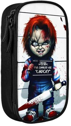 YINGD Chucky Doll Big Capacity Pencil Pouch Big Capacity Waterproof and Durable Pencil Bag Pencil Case Zipper Organizer Box