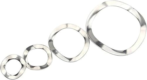 Rondelle ondulée, Rondelle ondulée à ressort, Lot de 10 à 50 rondelles ondulées à ressort en acier inoxydable 304, M3, M4, M5, M6, M8, M10, M12, M14, M16(10 Pcs,M10 x 15 x 0.3 mm)