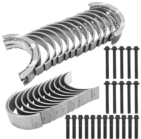 77952600 Pleuellager und 77953600 Hauptlager mit Schrauben für N57D30 Motoren Kompatibel mit BMW 3er 330d 335d 4er 430d 5er 530d 535d X3 X5 X6 xDrive 30d 40d