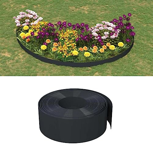INLIFE Bordures de Jardin 5 pcs Noir 10 m 20 cm polyéthylène