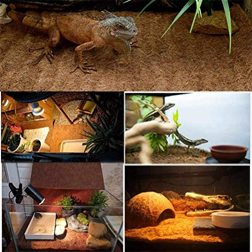 RASTKY Estera para Reptiles de Fibra de Coco, Sustrato Lavable Duradero para Lagartos, Tortugas, Serpientes, Iguanas, para Hábitat de Reptiles, 60 X 100 Cm, Marrón (Brown)