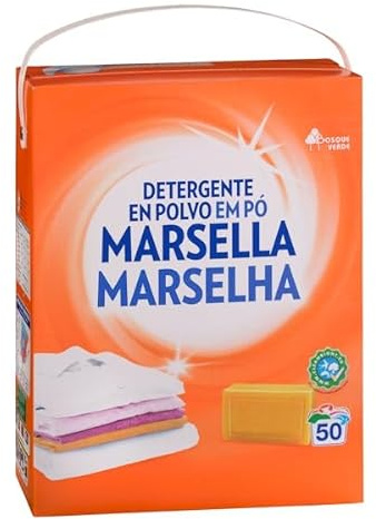 Bosque Verde Soap Laundry Detergent Powder, Marseille Soap Scent, 2.75 kg, 50 Washes, Natural Cleaning, Phosphate Free