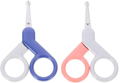 YARNOW 2 Stück Babynagelknipser und Babyschere mit Ergonomischem Griff aus Edelstahl und Abs für Sichere Nagelpflege bei Neugeborenen und Babys