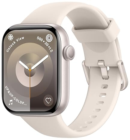 AcclaFit Montre Connectée Homme Femme avec Appels Bluetooth, Écran 1.85 HD Smartwatch Sport (140+ Modes), Cardiofréquencemètre, Moniteur de Sommeil, Étanche IP68 pour Android iOS