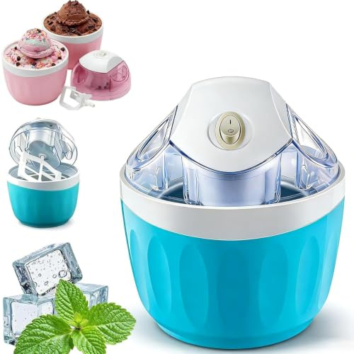 Mini Heladera Doméstica Pequeña, Mini Heladera Casera Con Cuchara, Máquina Para Postres De Un Solo Toque, Porciones Individuales De Gelato, Yogur Helado, Máquinas Eléctricas Compactas Para La