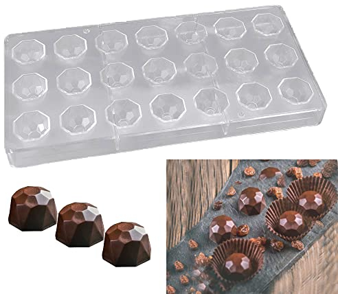 SNAGAROG Stampi in Plastica per Cioccolato Stampo per Cioccolatini Muffa del di 21 Fori Stampo Per Cioccolato Trasparente in Plastica 3D Diametro del Singolo Scomparto 2,7 cm per Cioccolatini Dessert