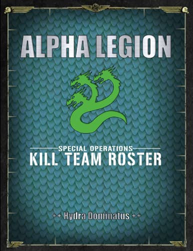 Alpha Legions Special Operations Kill Team Roster Hydra Dominatus: Battle Tracker Game Score Record Journal Notebook