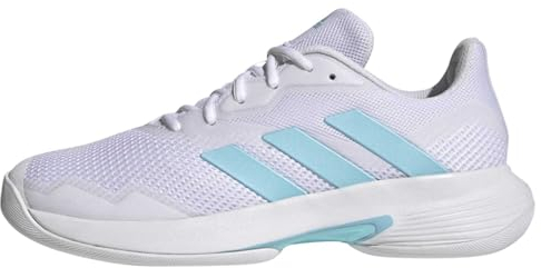 adidas Damen CourtjamControlTennis Tennisschuhe, FTWR White/Bliss Blue/FTWR White, 42 2/3 EU