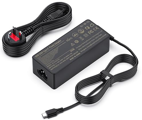 65W USB C Compatible With Chromebook Laptop Charger, Type-C Power Adapter | Compatible With Asus HP Dell Lenovo Acer Samsung Google, Widely Compatible With More Devices With Type-c Interface