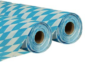 Sensalux Vlies Tischdeckenrolle 2er Set 1,00 x 25 m Bayern-Raute, 80 g/m²