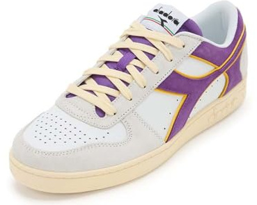 Diadora Magic Basket Low Suede Leather 501.178565 01 C1161 col. Bianco Panna Verde