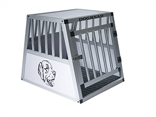 Doghead Alu Hundetransportbox 50x60x50 Comfort Reisebox Hundebox Transportbox Hundegitter Autobox