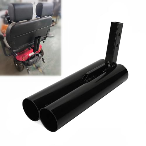 Stockhalter für Mobilitätsroller, Doppelrohr-Stockhalter aus Edelstahl für Gehhilfen ältere Rollstühle Verhindert Scheuern des Stocks Sichere Befestigung für Regenschirme