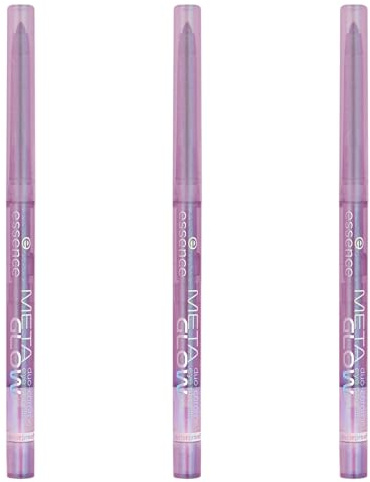essence META GLOW duo-chrome eye pencil, Nr. 02, Blau, langanhaltend, hochpigmentiert, Wischfest, farbintensiv, vegan, wasserfest, ohne Mikroplastikpartikel, Nanopartikel frei, 3er Pack (3x0.22g)
