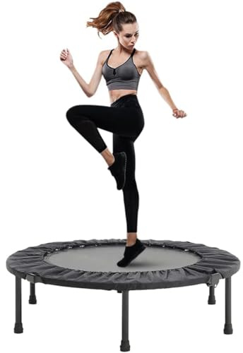 The Fellie Mini Trampoline 38''Folding Fitness Rebounder Trampoline Exercise Trampolines for Adults Kids Indoor Outdoor Jumping Training