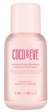 Coco & Eve Hair Repairing Leave-in Treatment für geschädigtes, coloriertes, brüchiges Haar. Mit Hyaluronsäure und Ceramiden. Stärkt und repariert tief Haarbruch und Spliss. Für alle Haartypen (50 ml)
