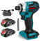 Electric Cordless Drill Screwdriver - Hammer Drill Brushless, 350W Power Max Torque 240N.m, Battery Machine