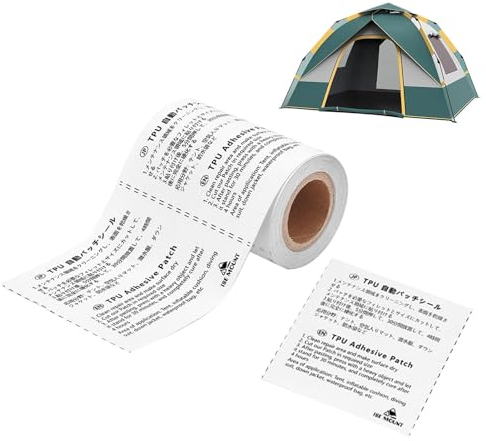 Zelt-Reparaturset, Zelt-Reparaturband-Set, transparentes, wasserdichtes Flickenreparaturband für Markisen, Luftbett-Reparaturflicken, 7,5 x 375 cm, TPU, transparenter Reparaturflicken, wasserdichter