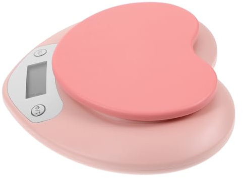 COLLBATH 1pezzi Bilancia Elettronica Da Cucina Plastica Precisione Design Elegante e Funzione Touch Pesa Alimenti e Ingredienti Colore Rosa