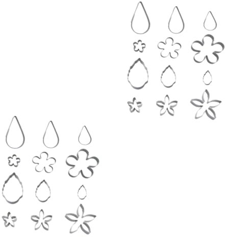 Alipis 2 Set Di Biscotti A Forma Di Fiore in Acciaio Inox 304 Per Biscotti Per Biscotti Decorativi Utensili Per Tagliabiscotti Per Fondente 12 Pezzi*2
