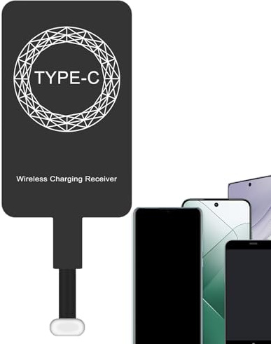 Wireless Charging Receiver -,Fast Speed Receiver Adapter Wireless | Charger Slim Chip, Safe Thin Type-C Charger For Cellphones Accessories