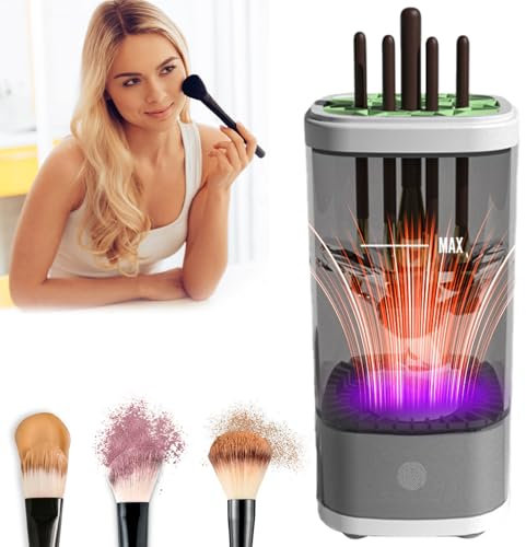 Nettoyant pour pinceaux de maquillage électrique 4.0 - 7000 tr/min - Moteur ultra puissant - Rechargeable par USB - Pour pinceaux et outils cosmétiques