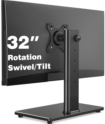 5Rcom Vesa - Supporto da scrivania autoportante per PC da 13-32 pollici, con regolazione dell'altezza girevole, VESA max 100 x 100 mm, peso massimo 10 kg