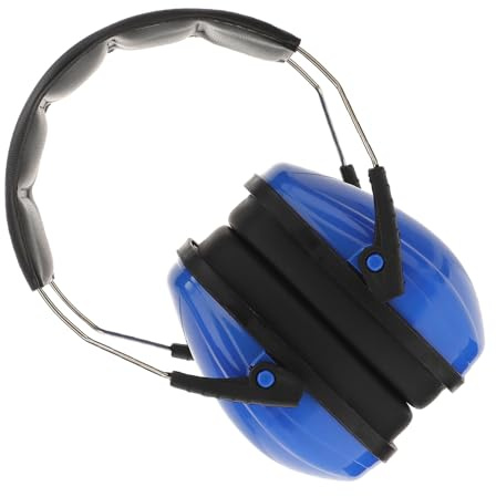 Homoyoyo Casque Antibruit Bandeau Réglable en ABS Bleu Bruit 30db pour Garçon et Filles pour Étudier, Dormir et Voyager en Bateau