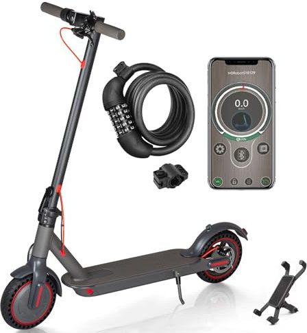 Patinete Eléctrico para Adultos, Ruedas De 8.5, 350W Motor Autonomía 20-30 km, 3 Modos De Elocidad, Carga 120 kg, Frenado Dual, Patinetes Electricos Plegables Adolescentes