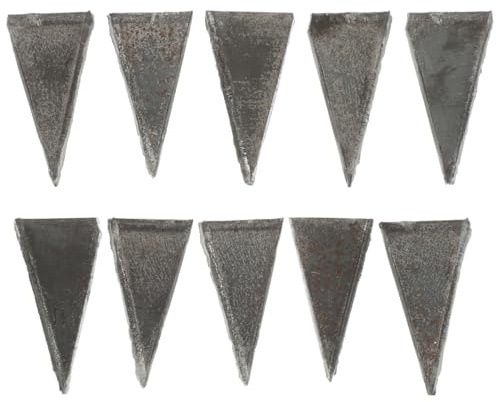 Operitacx 20 Pieces Metal Triangle Wedge Reinforcement Tool Set Carbon Steel Hammer Handle Wedges for Axe Splitting Maul Shaft Repair Outdoor Fixing Supplies