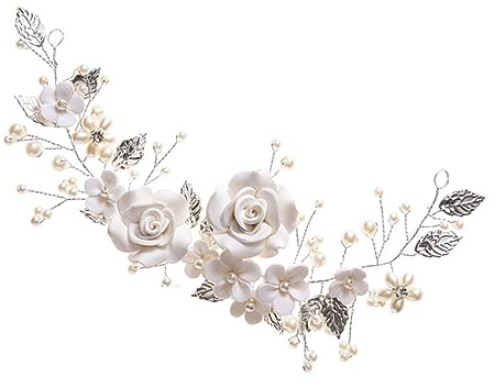 NOLITOY Cerchietto da Sposa Copricapo da Sposa Delicato Squisita Decorazione per Capelli Adatta per Feste Cerimonie e Uso Quotidiano