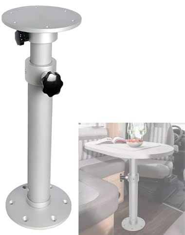 fällbart väggbord, väggmonterat skrivbord, Bordpiedestal i aluminiumlegering for husbil, avtagbar, teleskopisk, justerbar 45-69 cm/17,7-27 tum