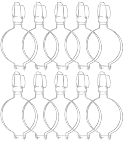 VALICLUD Lot de 10 pinces métalliques pour récipients en verre - Facile à utiliser - Mécanisme d'étanchéité pour miel et bocaux de conservation - Pour la maison et la restauration