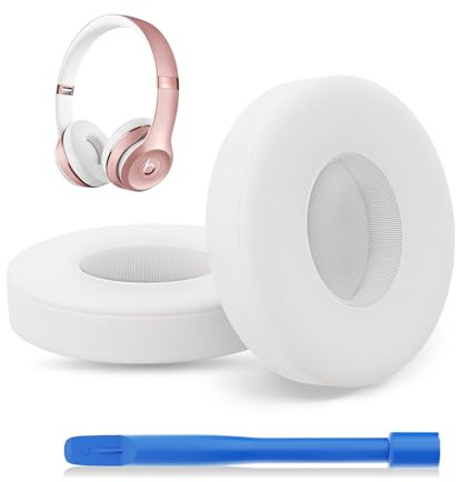 DR·AMIU Replacement Earpads for Beats Solo 3, Solo 2, White