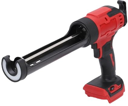 Asixxsix Electric Caulking Gun, 10oz/300ml Cordless Caulking Gun with LED Light and 6Adjustable Speeds, Battery Powered Caulk Gun for Filling Sealing, No Battery