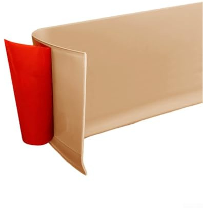 Battiscopa in morbida plastica PVC lungo 4 metri con caratteristiche impermeabili e bordo integrato, progettato per una protezione degli angoli della parete senza cuciture (marrone chiaro)