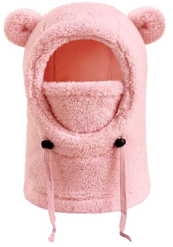 NMSLCNM Cagoule Unisexe Garcon Fille Thermique Bonnet Écharpe Enfant Hiver Chaud Ensamble Balaclava Casquette Polaire Enfant Chaud Cache Cou Oreilles Chapeau 3-10 Ans