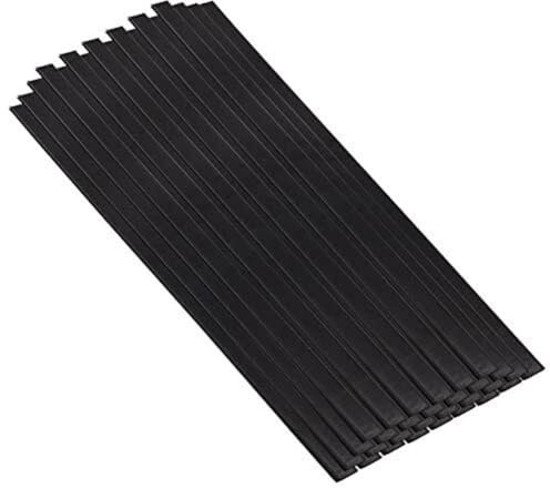 FUANA Kit di strisce di copertura per rivestimento piscina fuori terra clip di ricambio, materiale PE, barra di bloccaggio nera 61 cm, 33/38/45 pezzi opzioni C (in 45 pezzi)